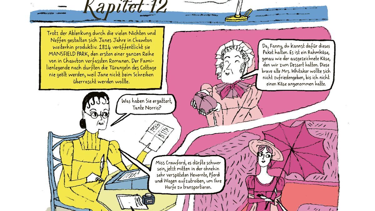 Geliebte-Literatur-Ikone-Jane-Austens-Leben-und-Schreiben-als-Graphic-Novel
